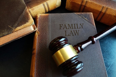 family law book and gavel