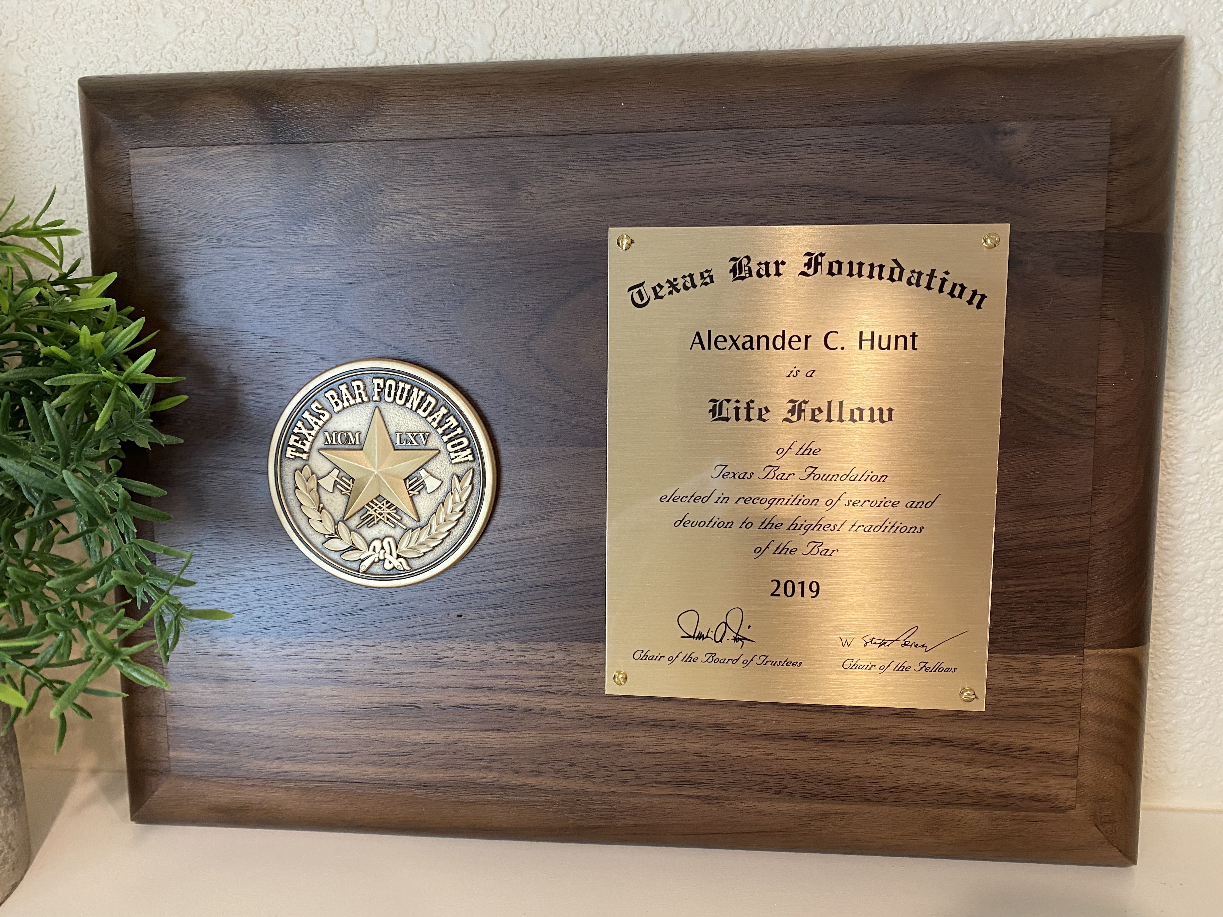 Texas Bar Foundation Attorney Alex Hunt